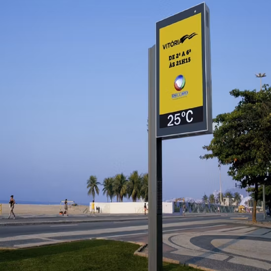 Tela de rua para banner de barreira de café