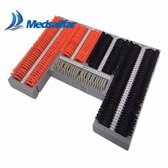 Conjunto de lentes ópticas de teste oftálmico com moldura de metal 266 peças
